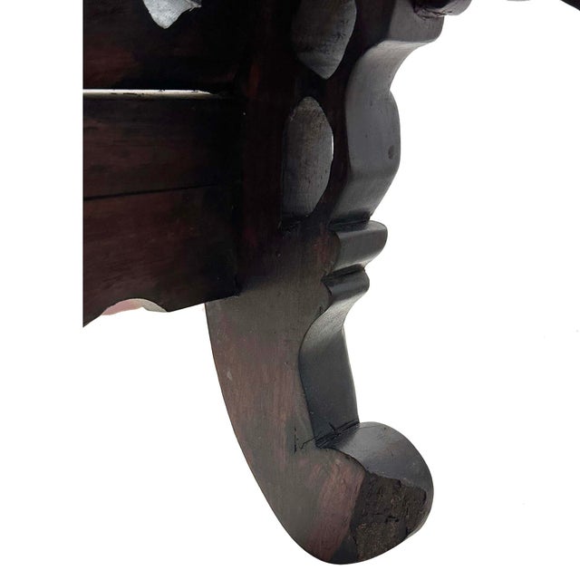 Early 20th Century Antique Chinese Hardwood Low Table or Plant Stand For Sale - Image 10 of 11