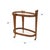 Brown Oval Entertainment Bar Cart For Sale - Image 8 of 9