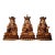 Late 20th Century Set of 3 Gilt Bronze Seated Bodhisattva Figures on Lotus Bases For Sale
