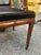 Mid-Century Hollywood Regency Faux Bamboo & Tufted Black Leather Armchair For Sale - Image 6 of 11