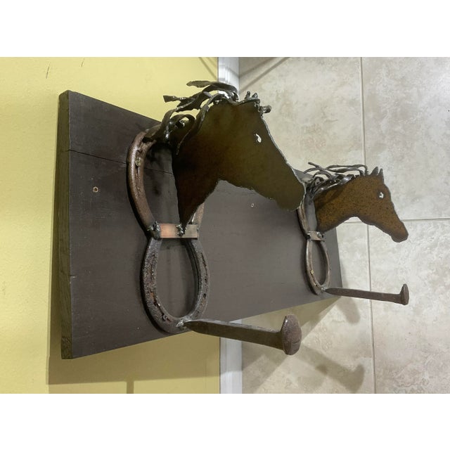 American Artistic Equestrian Horseshoe Shelf or Wall Bracket. For Sale - Image 3 of 10