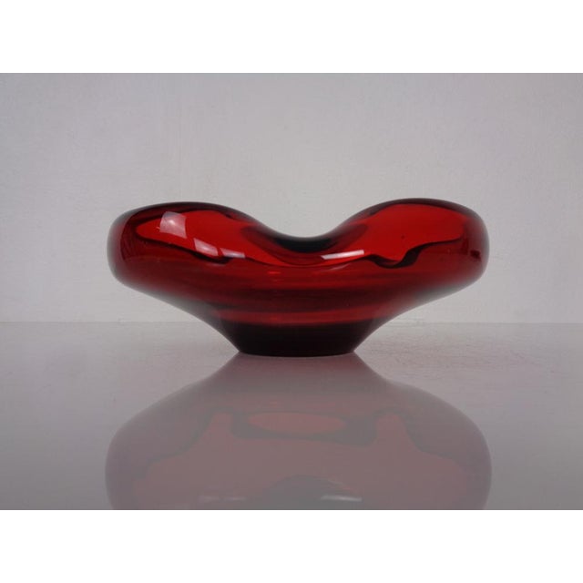 Red Sommerso Murano Glass Bowl or Ashtray, Italy, 1960s For Sale - Image 13 of 18
