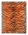 Handknotted Bright Orange Tiger Stripe Rug, 6'x9' For Sale - Image 9 of 9
