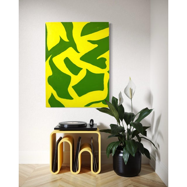 This painting by contemporary artist and professor, Matt Higgins, is a bold, abstract composition that unfolds across the...