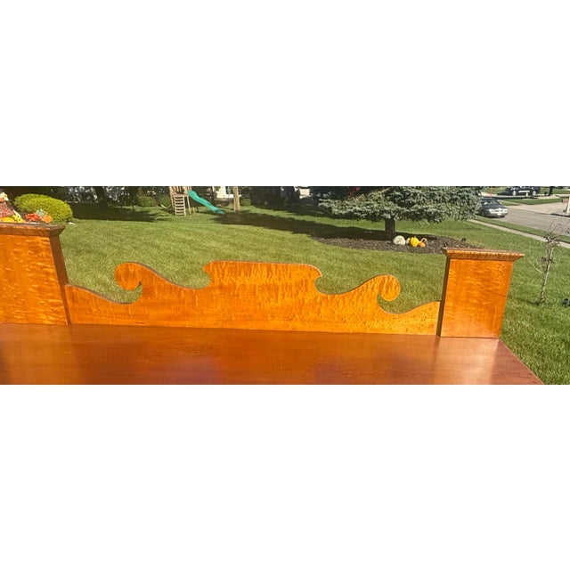 19th Century American Empire Tiger & Birdseye Maple Chest of Drawers For Sale - Image 11 of 11