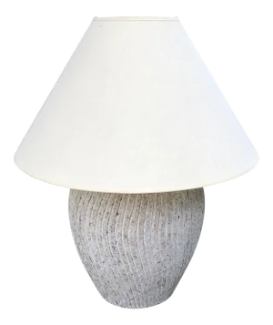 Vintage Late 20th Century Plaster Swirl Lamp