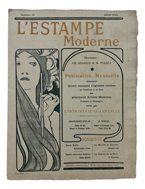 Alphonse Mucha, Cover for l'Estampe Moderne, July 1898, Lithograph