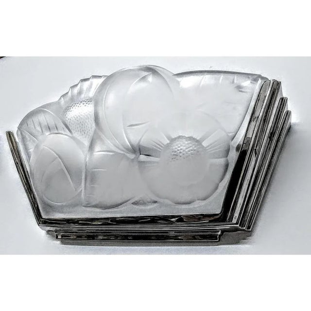 Art Deco French Art Deco Wall Sconces by Degue - A Pair For Sale - Image 3 of 5