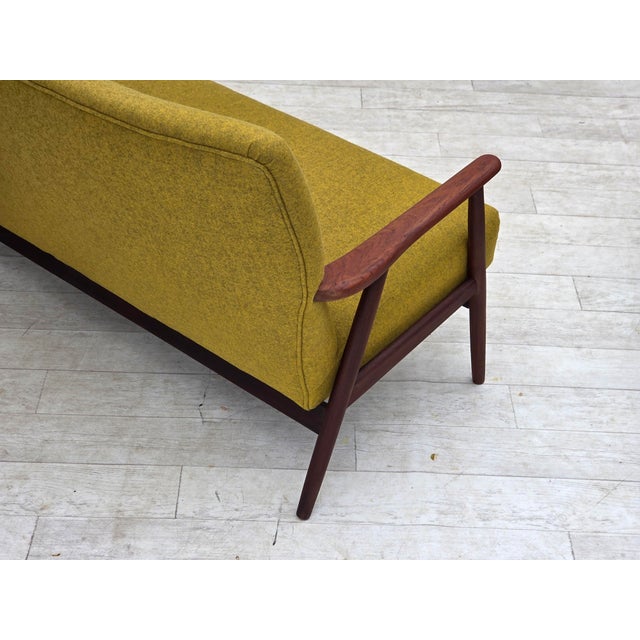 Vintage Danish Two-Seater Sofa in Furniture Wool and Teak Wood, 1960s For Sale - Image 11 of 18
