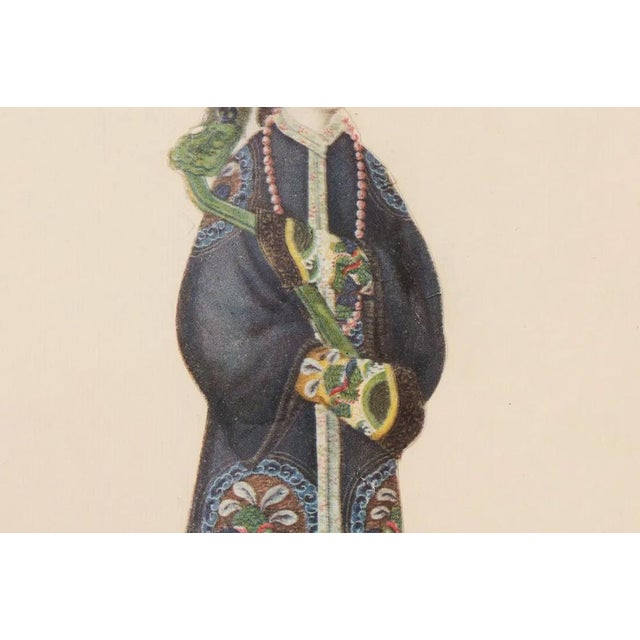 Chelsea House Inc Pair Chelsea House Finely Framed Chinese Court Figures in Collage on Paper For Sale - Image 4 of 16