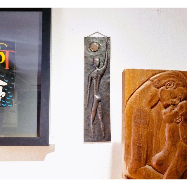 Hammered Copper Wall Relief, 1969 For Sale - Image 4 of 11