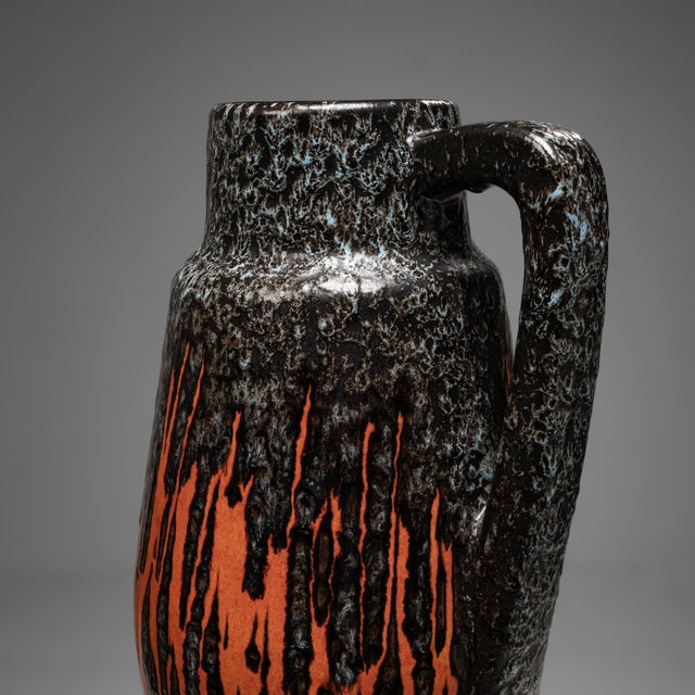 Large Fat Lava Ceramic Jug from Scheurich Keramik, Germany, 1970s For Sale - Image 6 of 9