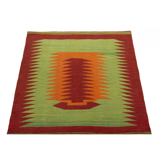 Modern Handwoven Wool Kilim Rug, 2000 For Sale - Image 3 of 9