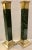 Beautiful pair of green marble and brass candle holders. They are very elegant and of the highest quality.