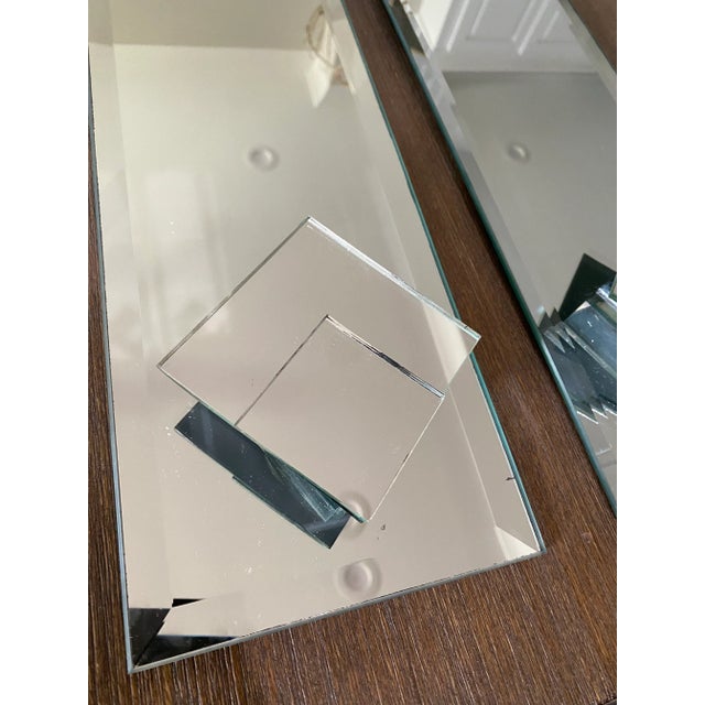 Art Deco 1980s Vintage Art Deco Wall Mirrors - a Pair For Sale - Image 3 of 8