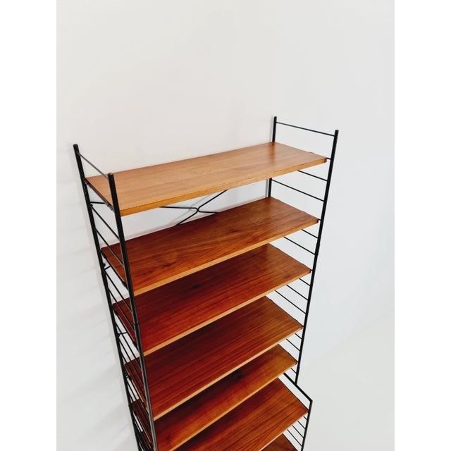 Vintage String Bookshelf in Walnut from WHB Germany, 1950s For Sale - Image 5 of 18
