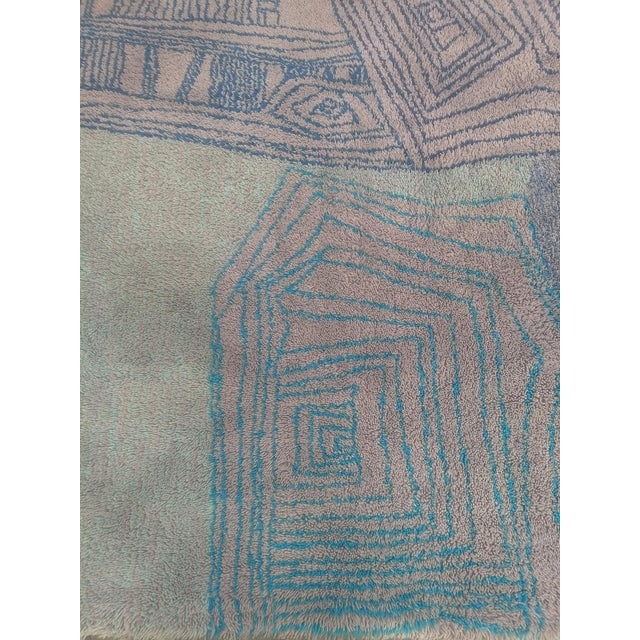Rectangular Wool Rug with Optical Patterns, Italy, 1970s For Sale - Image 6 of 9