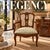 Hollywood Regency 1970s Vintage Italian Chippendale Walnut Dining Chairs With Bee Silk Upholstery - Set of 5 For Sale - Image 3 of 11