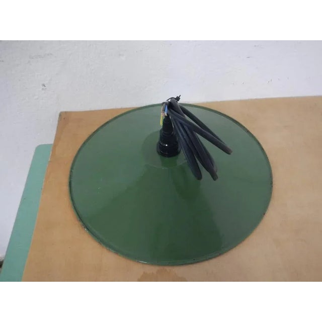 1940s Green Metal Lamp, 1940 For Sale - Image 5 of 12