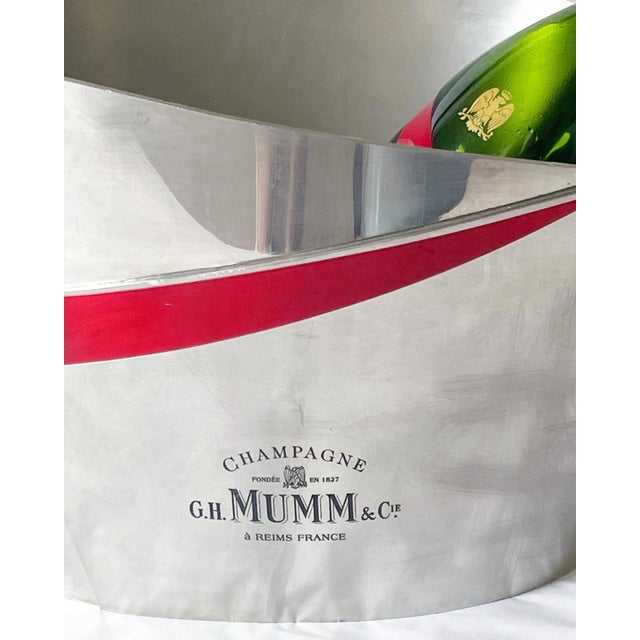 Extra Large Vintage French Pewter Champagne Bucket/Cooler by Mumm