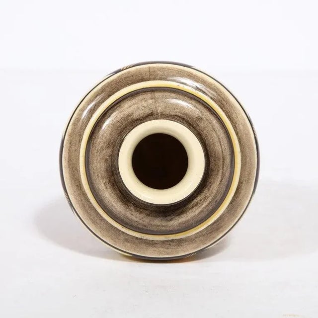 1920s Art Deco Ceramic Vase With Hand-Painted Detailing by Arthur Percy for Gefle For Sale In New York - Image 6 of 9