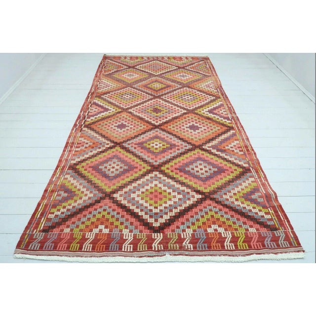 Vintage Turkish Barak Kilim Rug - 65"x122" For Sale - Image 12 of 12