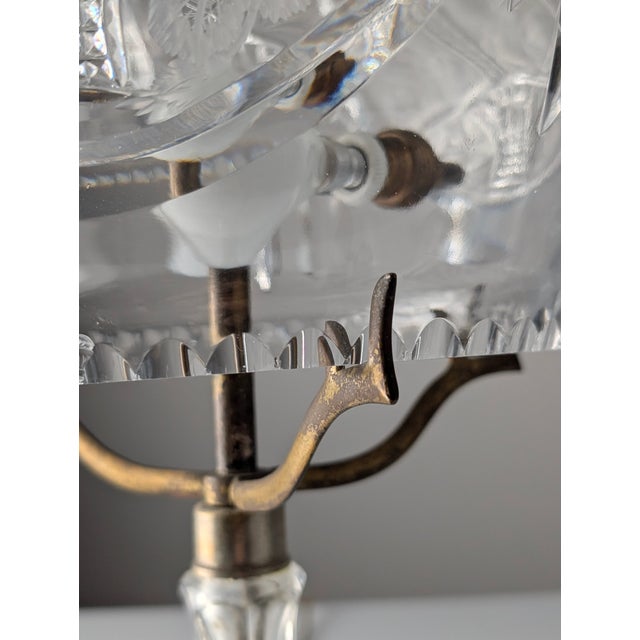 Art Deco French Cut Crystal Mushroom Table Lamp, 1920s For Sale - Image 6 of 18