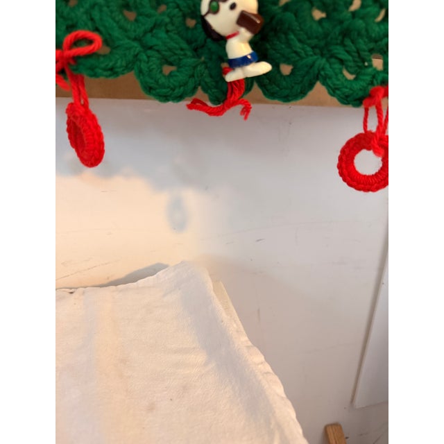 Mid-Century Modern Mid 20th Century Handmade Hanging Snoopy Crocheted Christmas Tree Decoration For Sale - Image 3 of 5