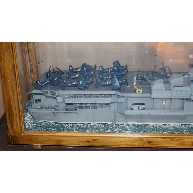Vintage WWII American Wood Light Aircraft Carrier Made by Sailors For Sale - Image 14 of 18