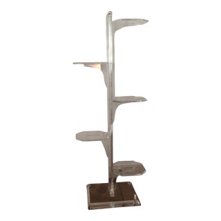Vintage Late 20th Century Lucite Multi-Tiered Plant Stand For Sale