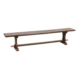 Early 20th Century French Chestnut Bench For Sale