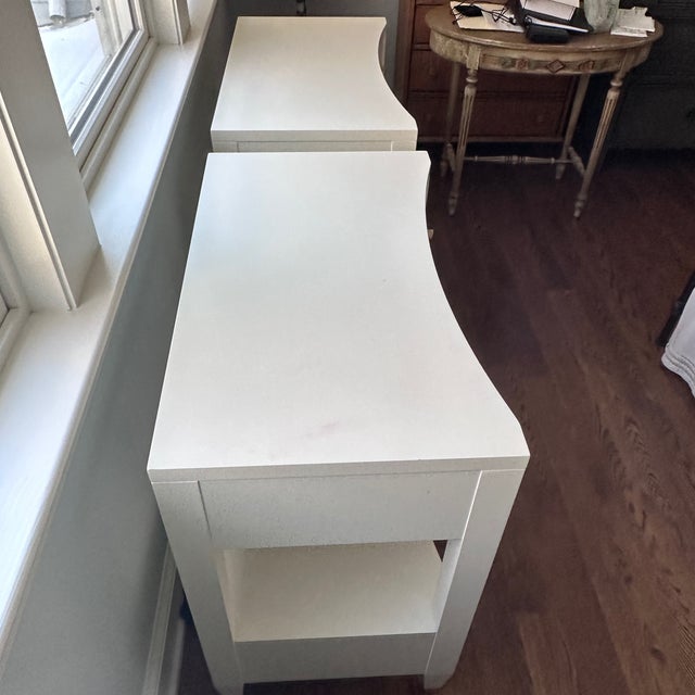 Pair of Modern History White Side Tables/Nightstands For Sale - Image 10 of 10