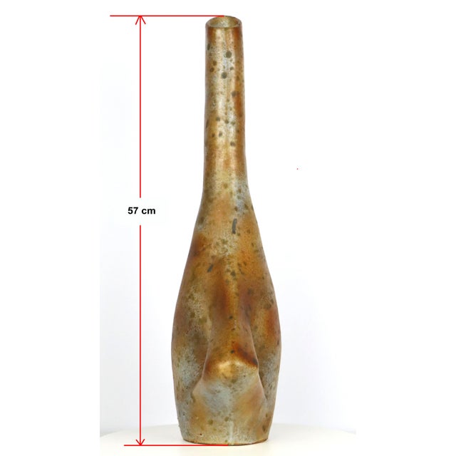 Ceramic Vase by Agnès Escala for Vallauris, 1970s For Sale - Image 11 of 12