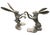 A Pair of Vintage Cast Iron Boxing Hares Garden Statues For Sale - Image 4 of 12