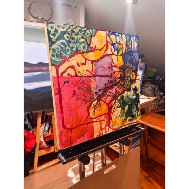Intersections by Kathleen Varadi, 2018 Ink on Gesso Board For Sale - Image 9 of 12