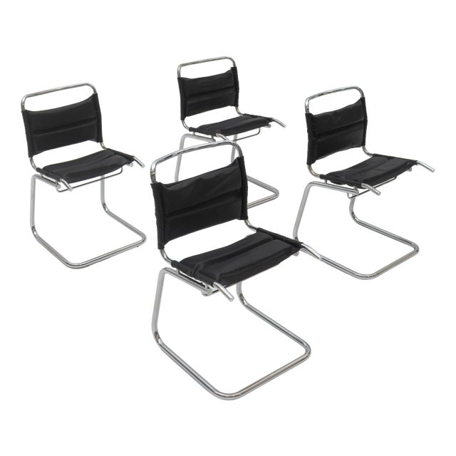 Vintage Tubular Chairs, 1970s, Set of 4 For Sale