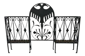 1940s Iron Hall Tree or Umbrella Stand in the Manner of Diederich