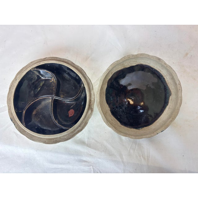 Ceramic Late 19th Century Antique Blue and White Chinese Porcelain Squash Pot For Sale - Image 7 of 8