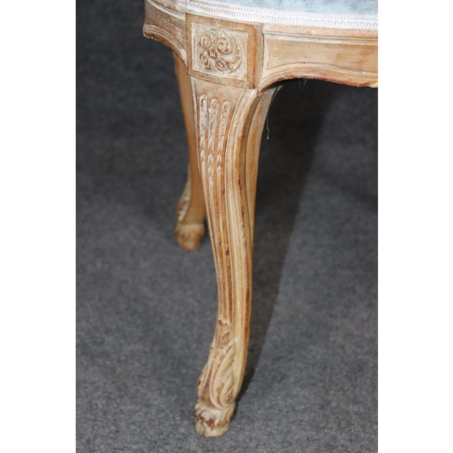 Important Set 12 Antique French Louis XV Style Distressed Carved Dining Chairs For Sale - Image 9 of 18