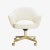 1970s Saarinen Executive Armchair in Creme Leather on Swivel Base, Gold Edition For Sale - Image 5 of 6