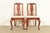 Queen Anne Henkel Harris Queen Anne Solid Cherry Wood Side Chairs or Dining Chairs | Pair For Sale - Image 3 of 15
