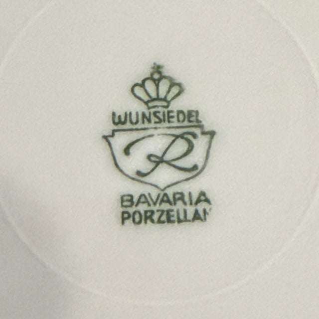 Late 20th Century French Country White Bavarian Porcelain Dinnerware Set, Scalloped Gold Trim, 40 Pieces For Sale - Image 10 of 18