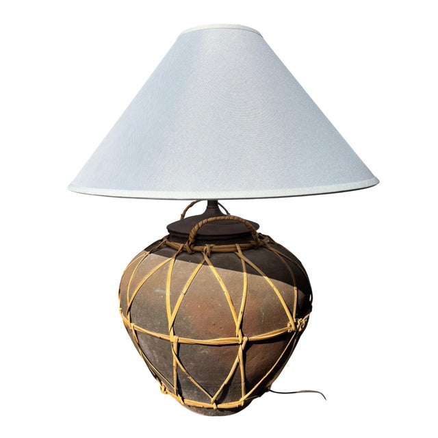 Burnt Umber Martaban Table Lamp For Sale - Image 8 of 14