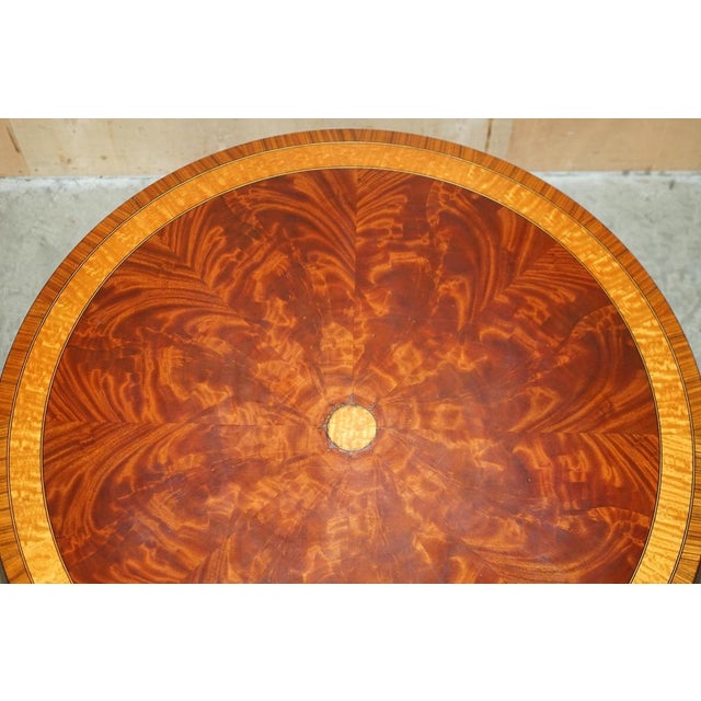 Round Flamed Satinwood Dining Table from Henkel Harris Winchester For Sale - Image 4 of 16
