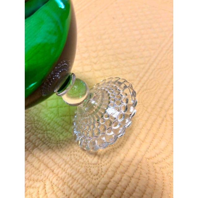 Vintage Anchor Hocking Burple Green Champagne Coupe Sherbet Glasses - Set of 4 For Sale In Louisville - Image 6 of 7