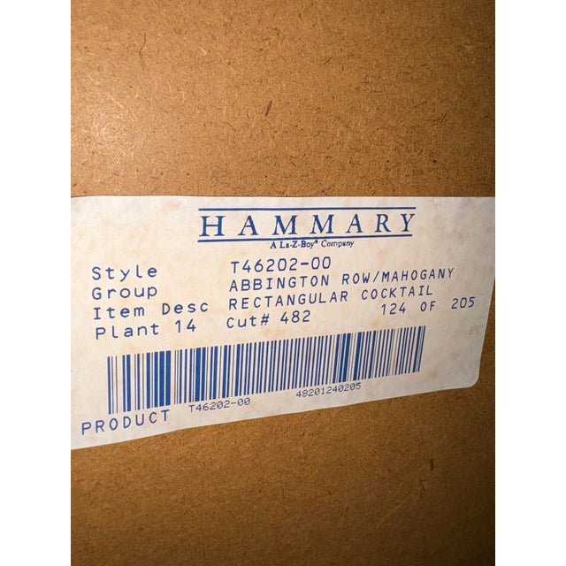 Rectangular Cocktail table (coffee table) from the Hammary "Abbington Row" collection. The specific style number is...