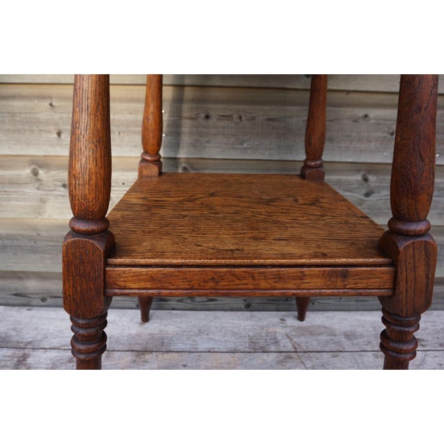Wood Oriental Copper Gold Topped Side Table, 1930s For Sale - Image 7 of 13