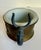 Antique Brass Shaving Mug With Milk Glass Liner & Silver-Toned Shield Cartouche For Sale - Image 4 of 11
