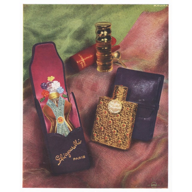 1953 Mid-Century French Perfume Advertising Print-Schiaparelli For Sale - Image 4 of 4