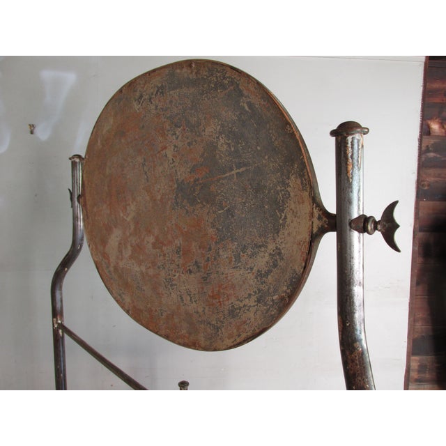 Steel and Brass Etagere With Bevelled Mirror Circa 1930 For Sale - Image 11 of 14